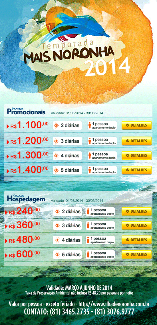 Promo&ccedil;&atilde;o Fernando de Noronha